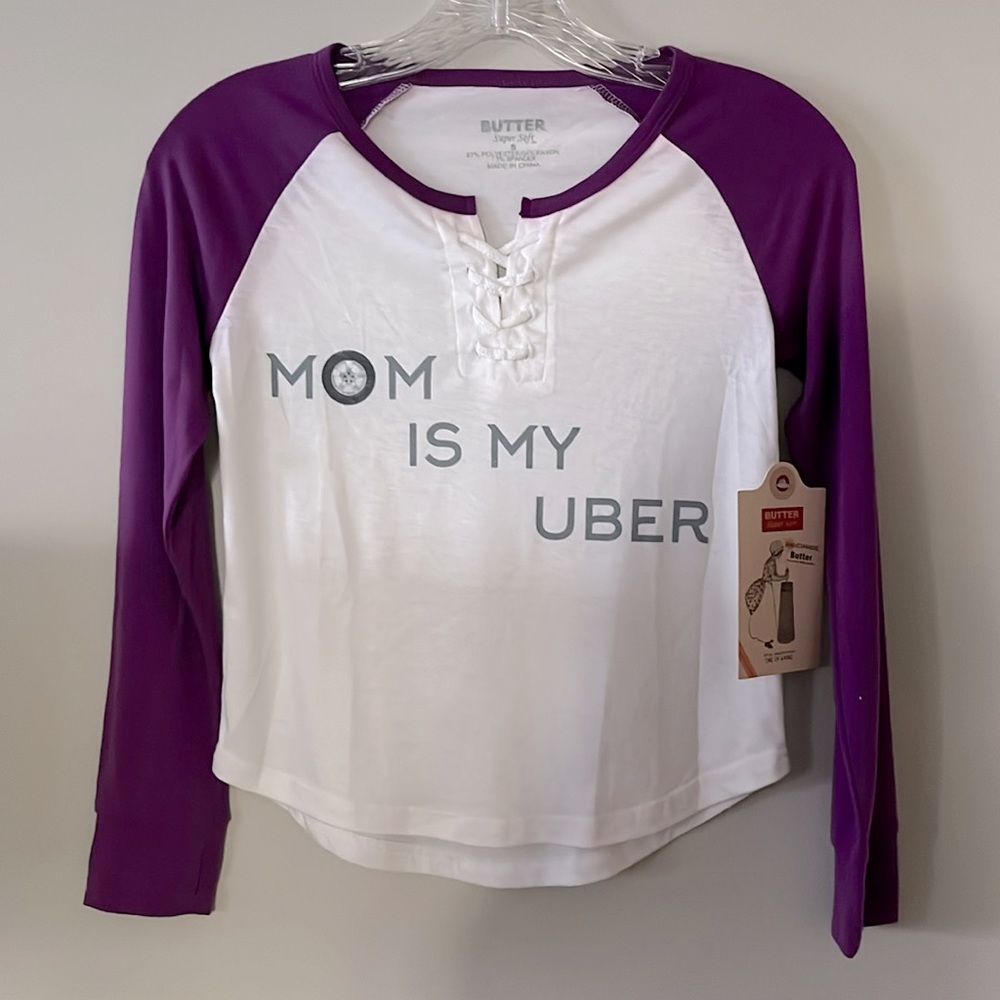 BUTTER SUPER SOFT Lace-up Baseball Jersey - Girls SZ S